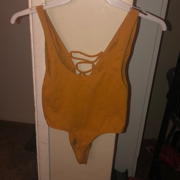 Mustard color body suit - Picture 3 of 6